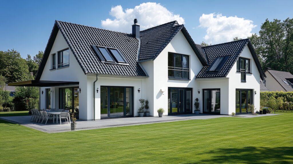 Haus mit neuen Dachziegeln