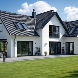Haus mit neuen Dachziegeln
